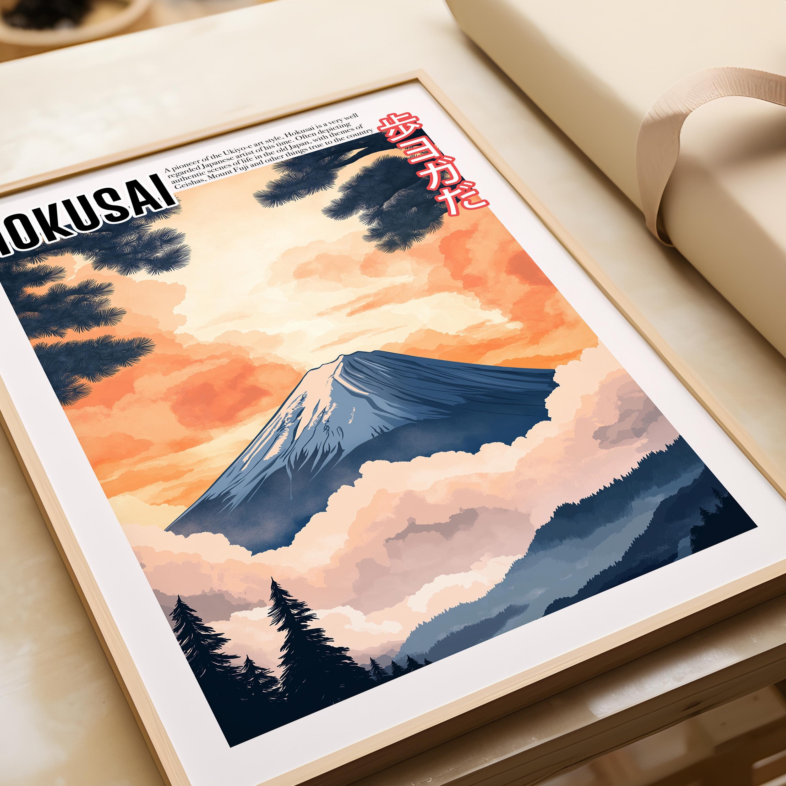 Vintage Japanese Art - Ukiyo-e Poster - Katsushika Hokusai Print ...