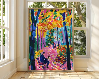 Henri Matisse Style Floral Art - Exhibition Print - Gallery Print - Classic Art Print - Matisse Art - Henri Matisse Print - Fauvism Painting
