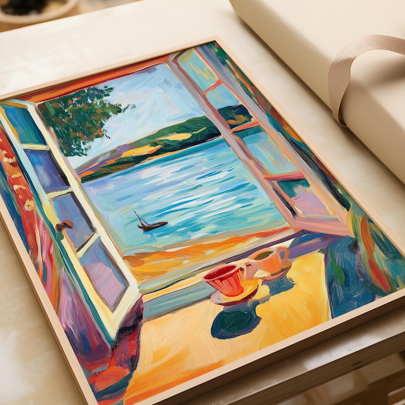 Henri Matisse Sea Window - Exhibition Poster - Gallery Print - Coastal Art Print - Matisse Art - Henri Matisse Poster - Fauvism Painting Art image 2