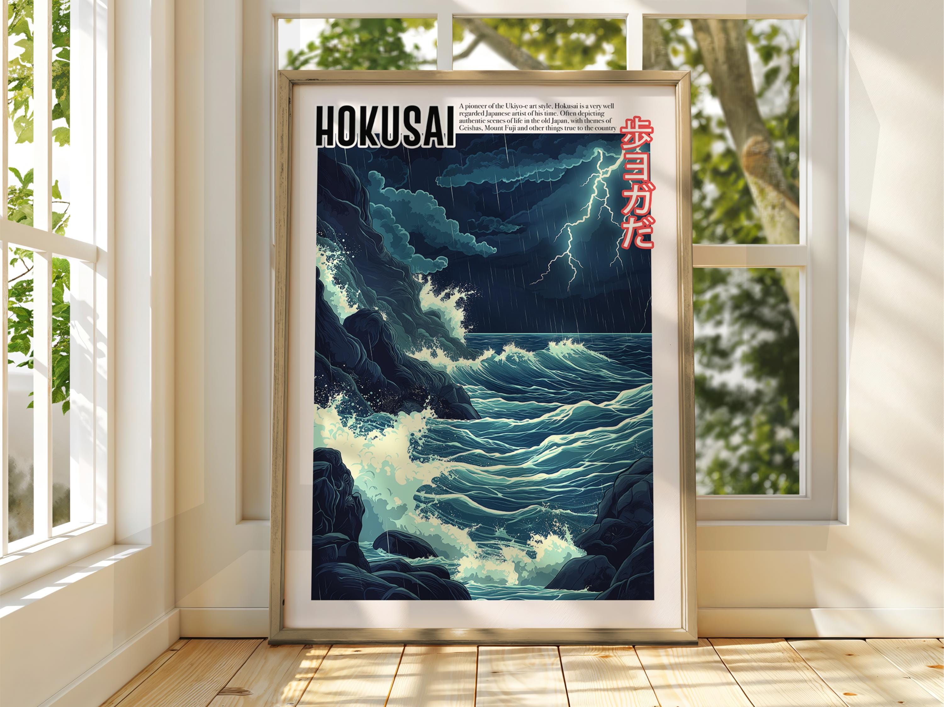 Vintage Japanese Art - Ukiyo-e Poster - Katsushika Hokusai Print ...