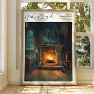 Vincent Van Gogh Kunst - Impressionistische Kunst - Berühmter Kunstdruck - Van Gogh Druck - Sternenklare Nacht - Van Gogh Himmel Kunst - Van Gogh Malerei - Blumen