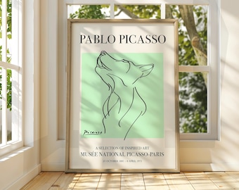 Stampa artistica di Picasso Wolf Line - Poster di una mostra di qualità museale