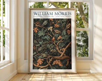 Lámina de hojas de otoño de William Morris - Póster de exposición floral