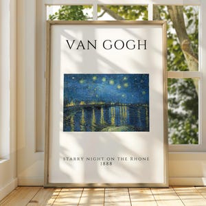 Vincent Van Gogh - Sternennacht an der Rhone Kunst - Berühmter Kunstdruck - Van Gogh Druck - Sternenklare Nacht - Van Gogh Himmel - Van Gogh Gemälde