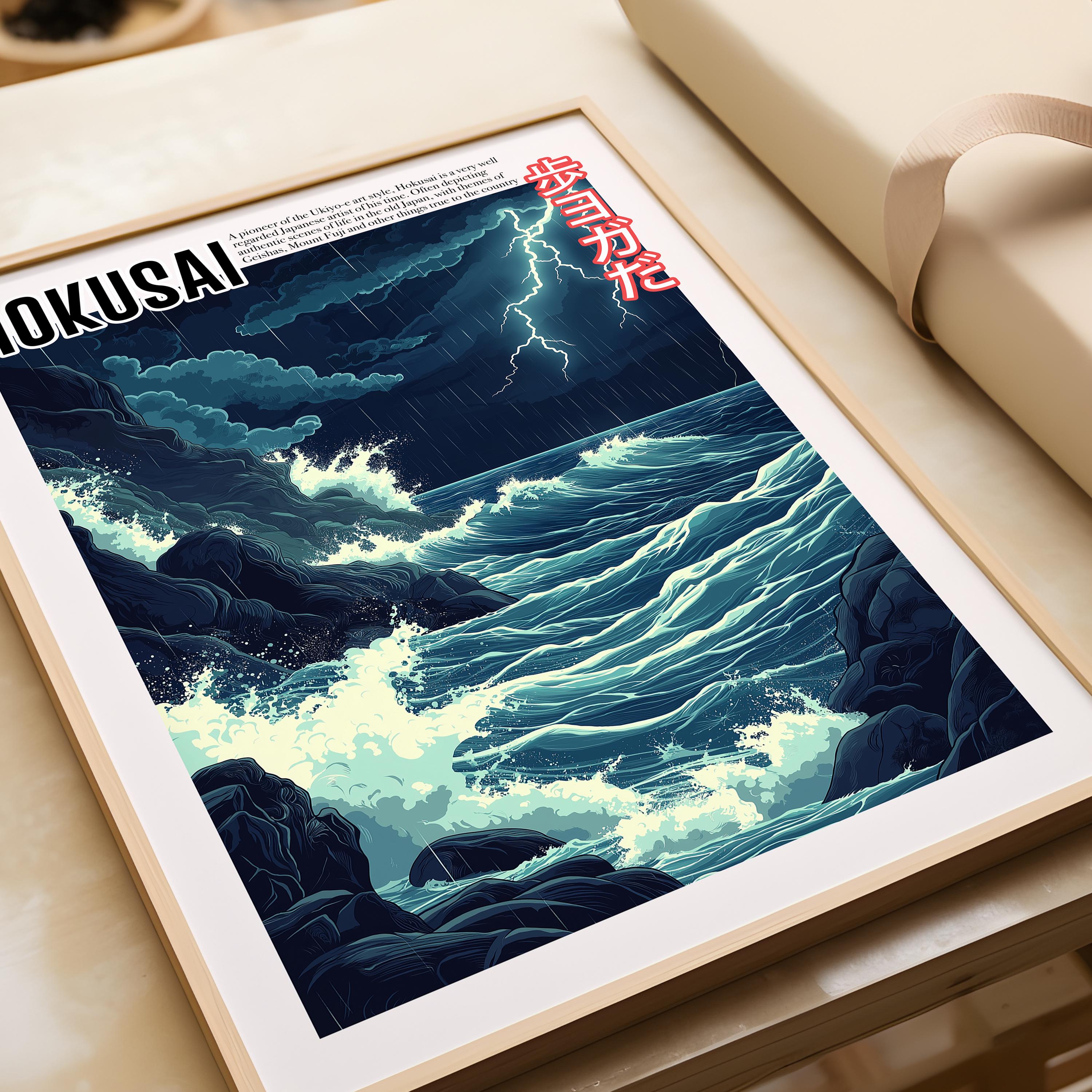 Vintage Japanese Art - Ukiyo-e Poster - Katsushika Hokusai Print ...