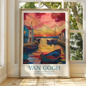 Vincent Van Gogh Kunst - Impressionistische Kunst - Berühmter Kunstdruck - Van Gogh Druck - Sternenklare Nacht - Van Gogh Himmel Kunst - Van Gogh Malerei - Blumen