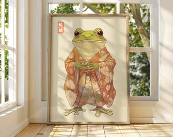 Japanese Vintage Frog Art - Matsumoto Hoji Wall Art - Animal Poster - Funny Animal Print - Japanese Wall Art - Frog Poster - Frog Wall Art