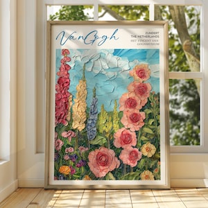 Vincent Van Gogh Kunst - Impressionistische Kunst - Berühmter Kunstdruck - Van Gogh Druck - Sternenklare Nacht - Van Gogh Himmel Kunst - Van Gogh Malerei - Blumen
