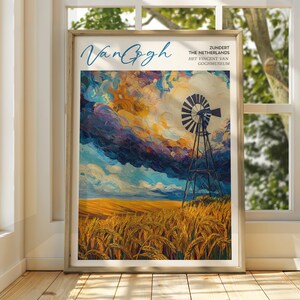 Vincent Van Gogh Kunst - Impressionistische Kunst - Berühmter Kunstdruck - Van Gogh Druck - Sternenklare Nacht - Van Gogh Himmel Kunst - Van Gogh Malerei - Blumen