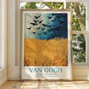 Vincent Van Gogh Kunst - Impressionistische Kunst - Berühmter Kunstdruck - Van Gogh Druck - Sternenklare Nacht - Van Gogh Himmel Kunst - Van Gogh Malerei - Blumen