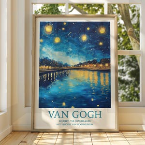 Vincent Van Gogh Kunst - Impressionistische Kunst - Berühmter Kunstdruck - Van Gogh Druck - Sternenklare Nacht - Van Gogh Himmel Kunst - Van Gogh Malerei - Blumen