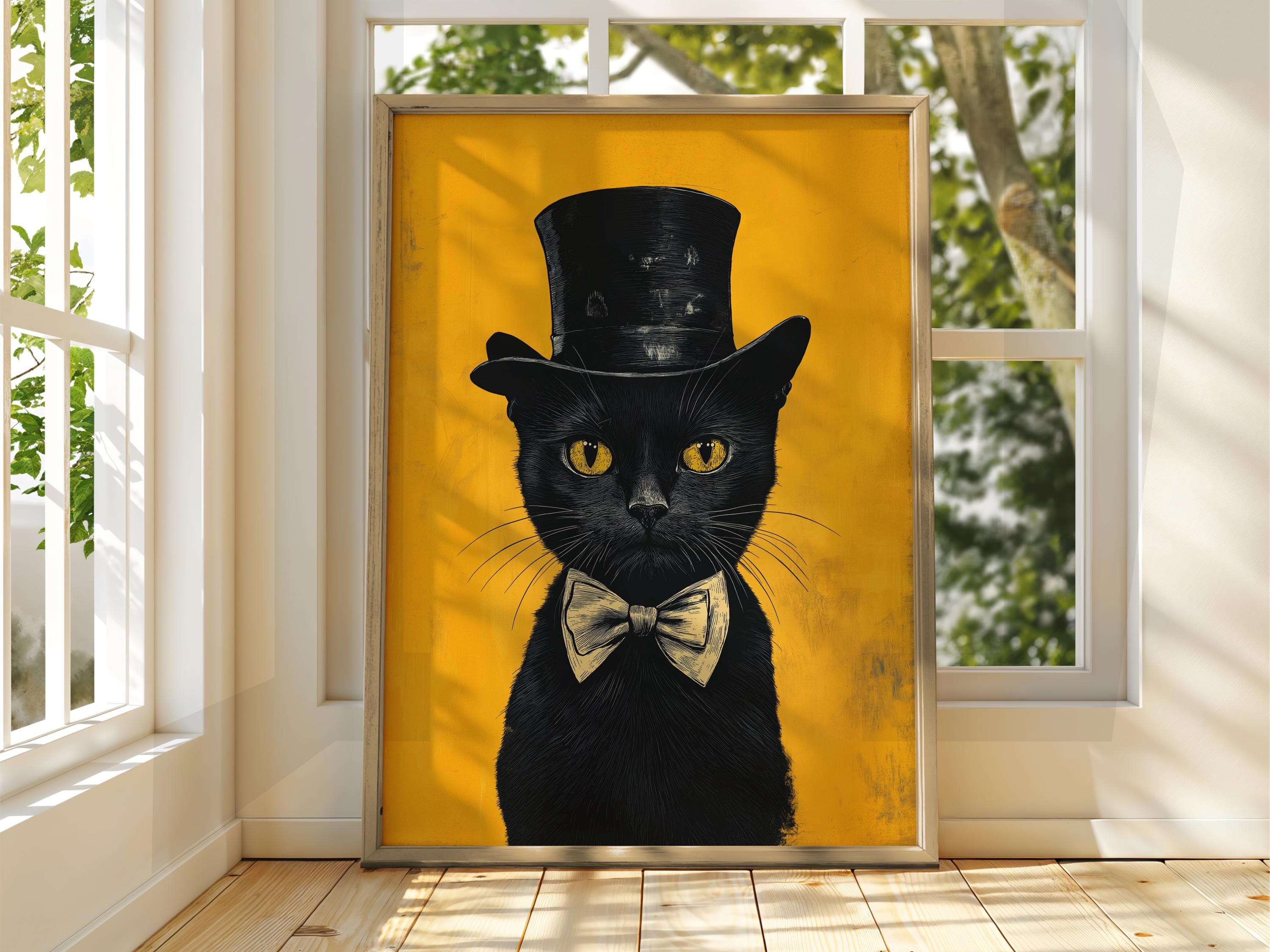 本信公久　シルクスクリーン　黒猫 il_fullxfull.6592989796_b0b5.jpg