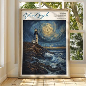 Vincent Van Gogh Kunst - Impressionistische Kunst - Berühmter Kunstdruck - Van Gogh Druck - Sternenklare Nacht - Van Gogh Himmel Kunst - Van Gogh Malerei - Blumen