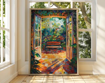 Arte de patio floral de Henri Matisse - Impresión de exposición - Impresión de galería - Impresión de arte clásico - Arte Matisse - Impresión de Henri Matisse - Pintura fauvista