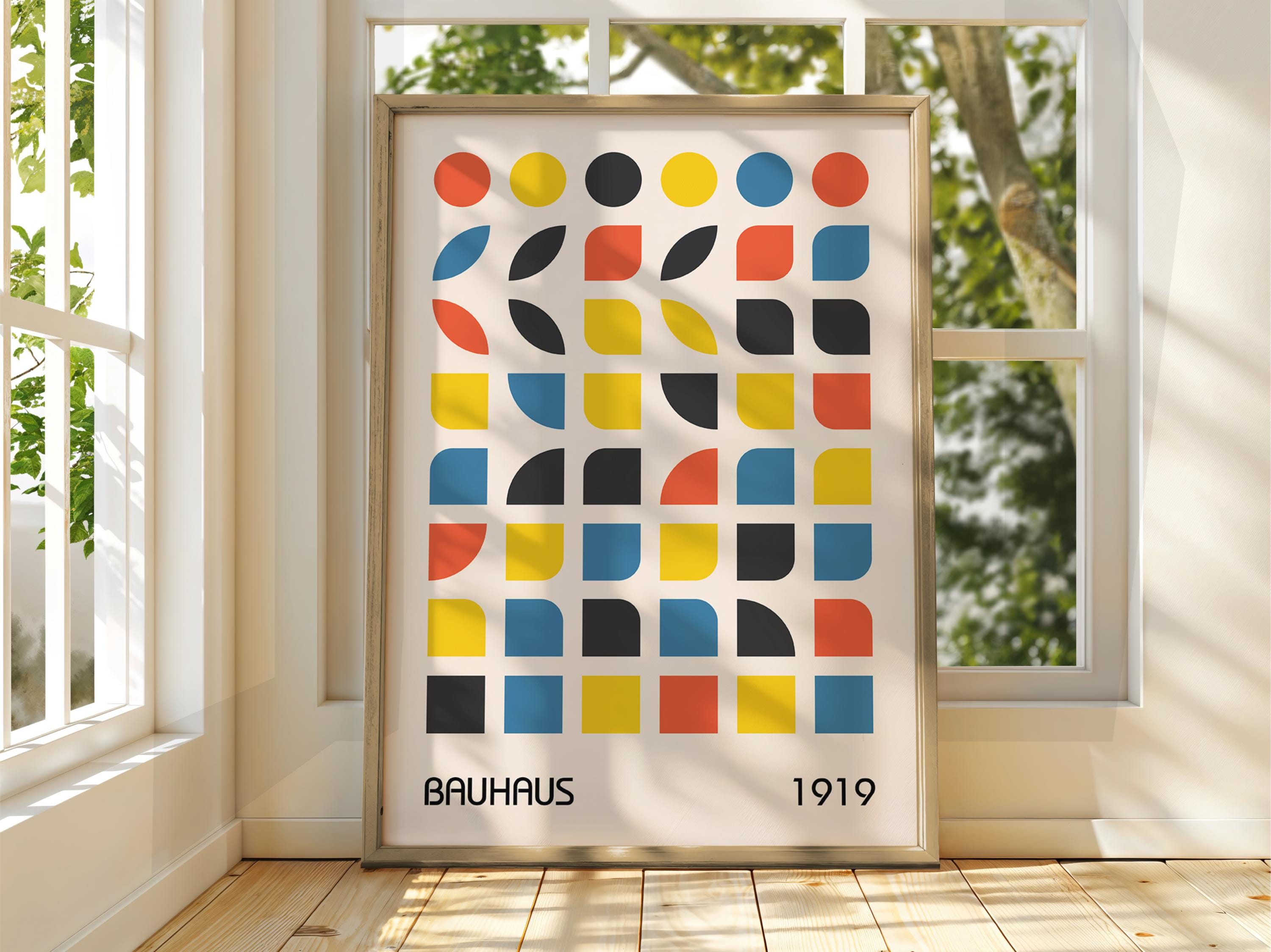 Bauhaus Geometric Art Print: Modern Gallery Wall Decor - Etsy