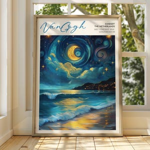 Vincent Van Gogh Kunst - Impressionistische Kunst - Berühmter Kunstdruck - Van Gogh Druck - Sternenklare Nacht - Van Gogh Himmel Kunst - Van Gogh Malerei - Blumen