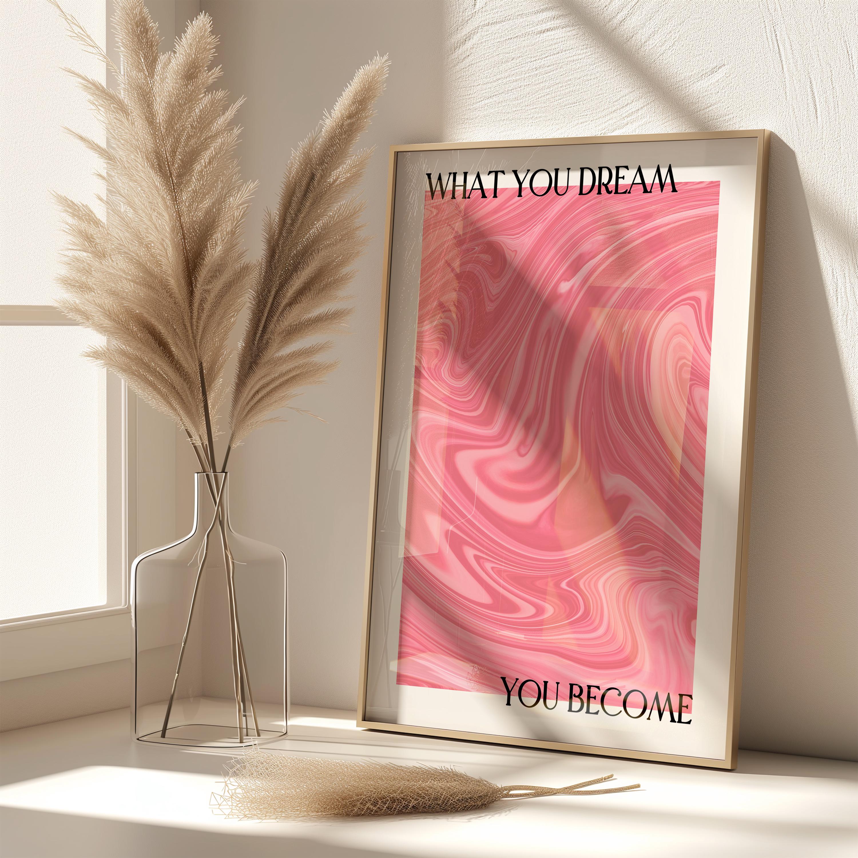 Positive Affirmation Art Print: Pink Marble Spiritual Decor - Etsy
