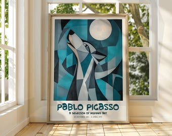 Stampa artistica del lupo di Picasso - Galleria di decorazioni per cubismo e surrealismo