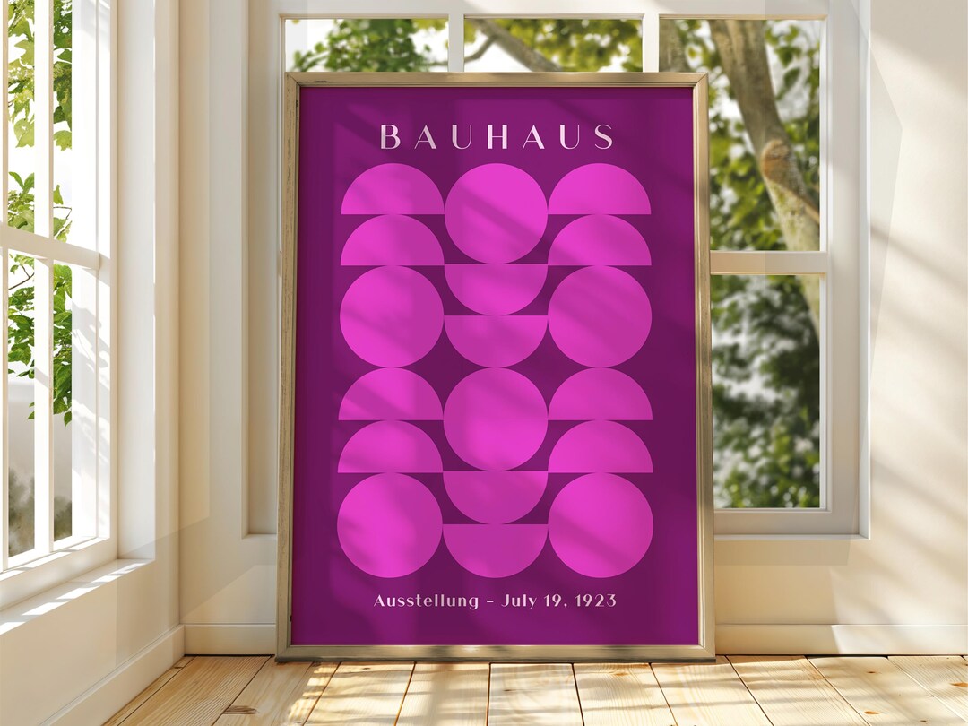 Bauhaus Exhibition Poster: Geometric Gallery Wall Art Print - Etsy