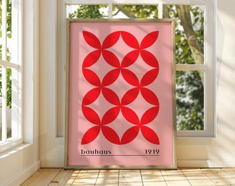 Bauhaus Exhibition Poster: Geometric Wall Art Print
