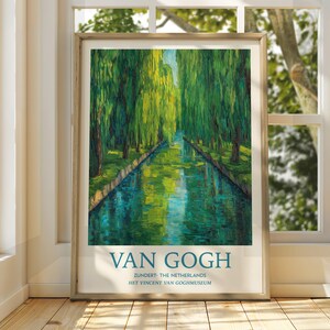 Vincent Van Gogh Kunst - Impressionistische Kunst - Berühmter Kunstdruck - Van Gogh Druck - Sternenklare Nacht - Van Gogh Himmel Kunst - Van Gogh Malerei - Blumen