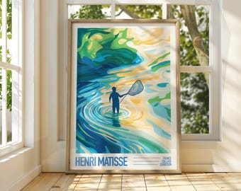 Henri Matisse Sea Art - Exhibition Poster - Gallery Print - Coastal Art Print - Matisse Art - Henri Matisse Poster - Fisherman - Ocean Fish