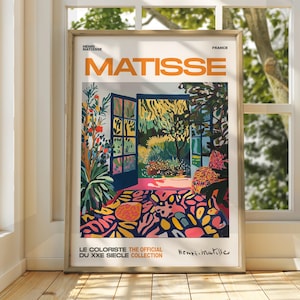 Henri Matisse Patio Floral Art - Wydruk wystawowy - Wydruk galeryjny - Klasyczny wydruk artystyczny - Sztuka Matisse&#39;a - Wydruk Henri Matisse&#39;a - Malarstwo fowistyczne