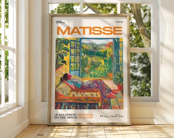 Lámina de Henri Matisse - Patio floral, pintura fauvista (póster brillante)