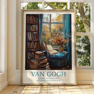 Vincent Van Gogh Kunst - Impressionistische Kunst - Berühmter Kunstdruck - Van Gogh Druck - Sternenklare Nacht - Van Gogh Himmel Kunst - Van Gogh Malerei - Blumen