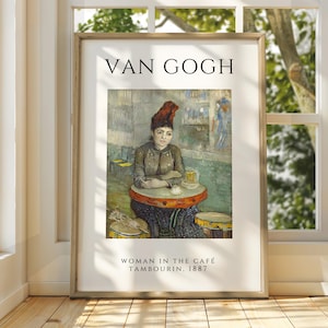 Vincent Van Gogh - Frau im Cafe Kunst - Berühmter Kunstdruck - Van Gogh Druck - Sternenklare Nacht - Van Gogh Himmel Kunst - Van Gogh Gemälde