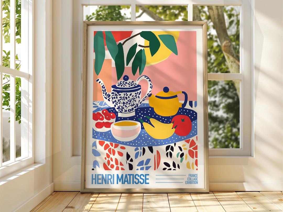 額装品/Objeto ativo/ウィリス ジ カストロ/ポスター/インテリア Henri Matisse Exhibition Poster – Coffee Shop Still Life Art Print