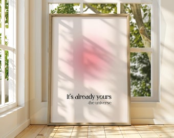 Universe Gloss Poster: Positive Affirmation Spiritual Wall Art