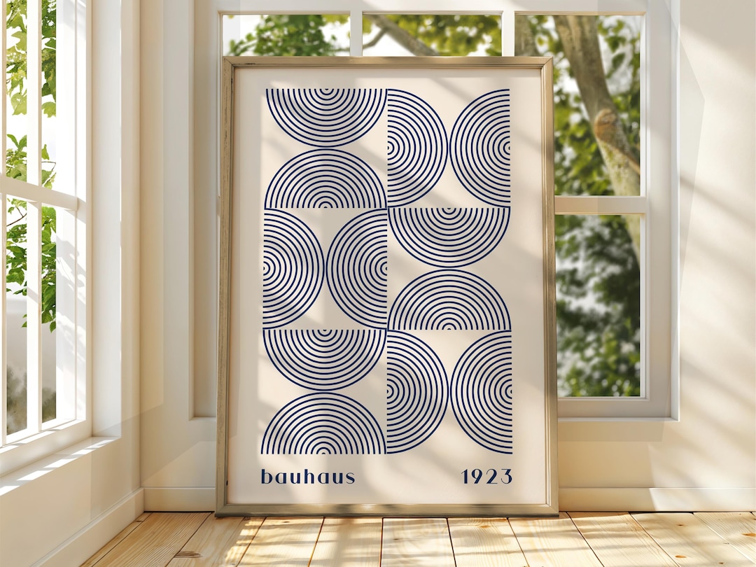 Bauhaus Geometric Art Print: Modernist Exhibition Poster - Etsy