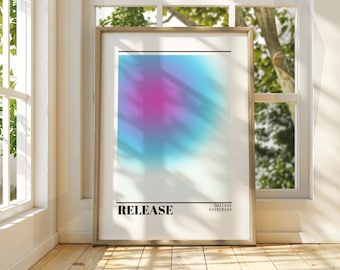 Lámina artística Libera la Energía – Degradado Pastel, Decoración Espiritual para el Hogar