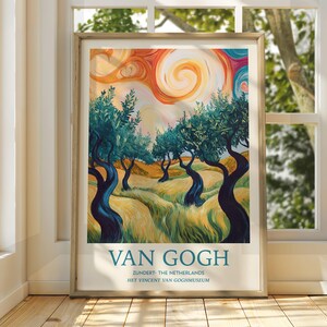 Vincent Van Gogh Kunst - Impressionistische Kunst - Berühmter Kunstdruck - Van Gogh Druck - Sternenklare Nacht - Van Gogh Himmel Kunst - Van Gogh Malerei - Blumen