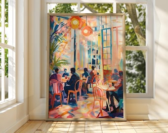 Henri Matisse Style Coffee Shop Art - Exhibition Print - Coffee Art Print - Classic Art Print - Matisse Art - Henri Matisse Print - Cafe Art