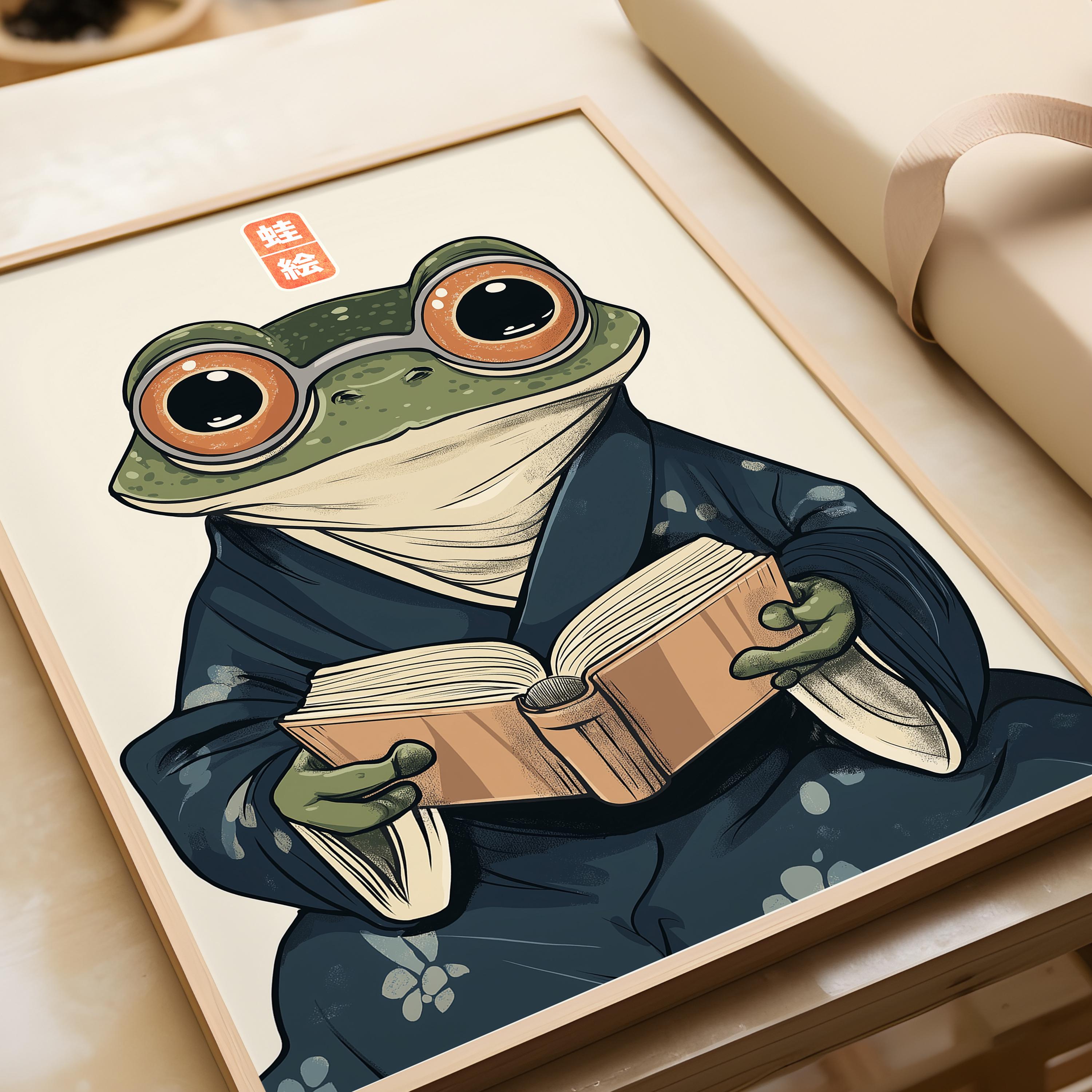 Japanese Vintage Frog Art - Matsumoto Hoji Wall Art - Animal