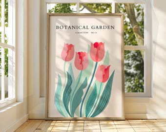 Botanical Garden Print: Floral Flower Market Poster