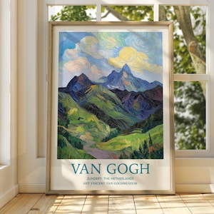 Vincent Van Gogh Kunst - Impressionistische Kunst - Berühmter Kunstdruck - Van Gogh Druck - Sternenklare Nacht - Van Gogh Himmel Kunst - Van Gogh Malerei - Blumen