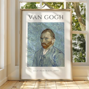 Vincent Van Gogh Kunst - Van Gogh Selbstporträt Kunst - Berühmter Kunstdruck - Van Gogh Druck - Sternenklare Nacht - Van Gogh Himmel Kunst - Van Gogh Gemälde
