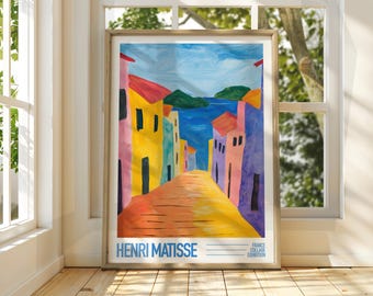 Henri Matisse Seaside Town Art - Exhibition Print - Coastal Art Print - Classic Art Print - Matisse Art - Henri Matisse Print - Beach Paint