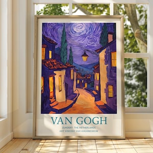 Vincent Van Gogh Kunst - Impressionistische Kunst - Berühmter Kunstdruck - Van Gogh Druck - Sternenklare Nacht - Van Gogh Himmel Kunst - Van Gogh Malerei - Blumen