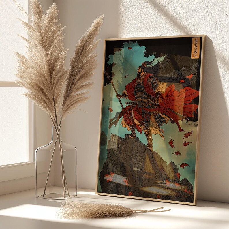 Samurai Ukiyo-e Art Print: Vintage Japanese Warrior Poster - Etsy Australia
