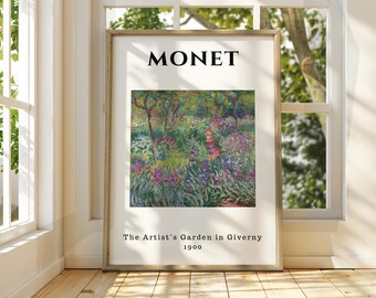 Monet's Garden Art Print: Vintage French Impressionism Poster