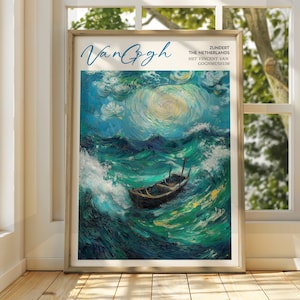 Vincent Van Gogh Kunst - Impressionistische Kunst - Berühmter Kunstdruck - Van Gogh Druck - Sternenklare Nacht - Van Gogh Himmel Kunst - Van Gogh Malerei - Blumen