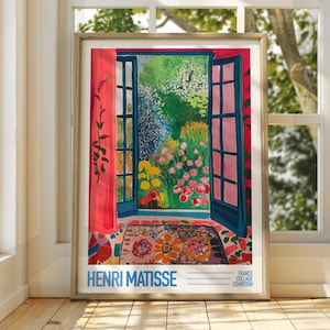 Henri Matisse Patio Floral Art - Wydruk wystawowy - Wydruk galeryjny - Klasyczny wydruk artystyczny - Sztuka Matisse&#39;a - Wydruk Henri Matisse&#39;a - Malarstwo fowistyczne