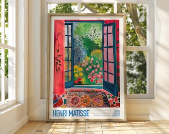 Henri Matisse Patio Floral Art - Tentoonstelling Print - Galerie Print - Classic Art Print - Matisse Art - Henri Matisse Print - Fauvisme schilderij