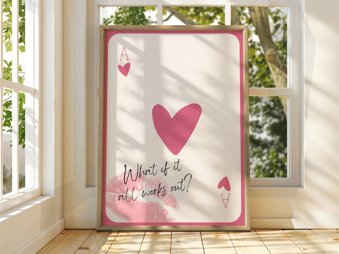 CEHNSENHUI Poster Tela Carte Da Gioco Asso Di Cuori – Quadro Moderno Eclettico 30x40 Cm – Decorazione Parete Soggiorno