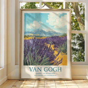 Vincent Van Gogh Kunst - Impressionistische Kunst - Berühmter Kunstdruck - Van Gogh Druck - Sternenklare Nacht - Van Gogh Himmel Kunst - Van Gogh Malerei - Blumen