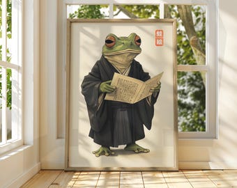 Japanese Vintage Frog Art - Matsumoto Hoji Wall Art - Animal Poster - Funny Animal Print - Japanese Wall Art - Frog Poster - Frog Wall Art